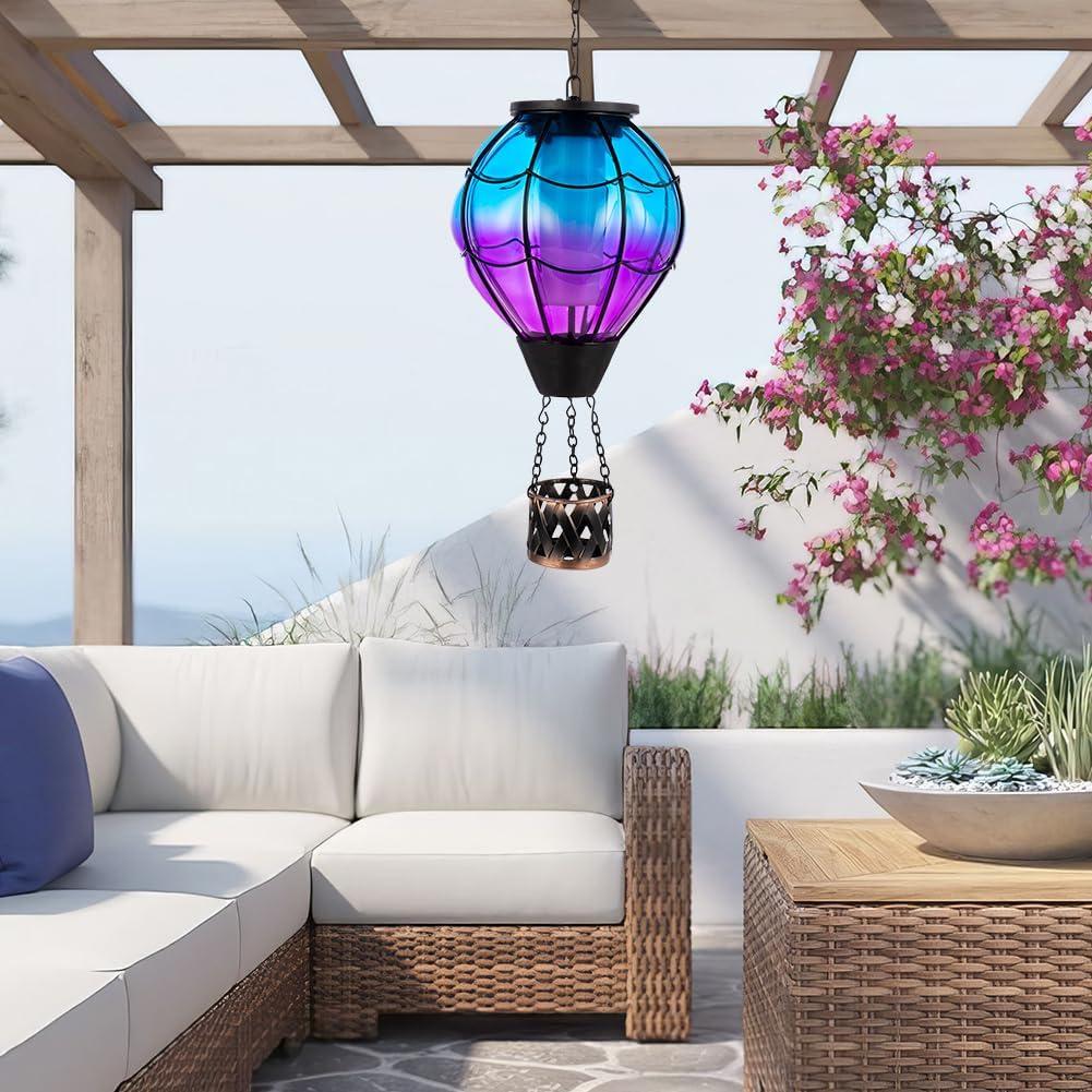 Linterna Solar de Globo Aerostático YELENEW 15x47cm Impermeable