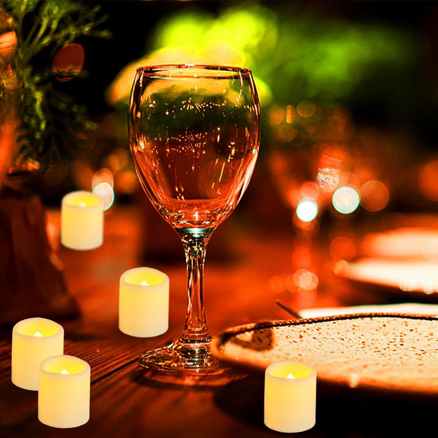 Paquete de 24 velas LED sin llama Yakpo 3.8cm x 4.6cm 200h