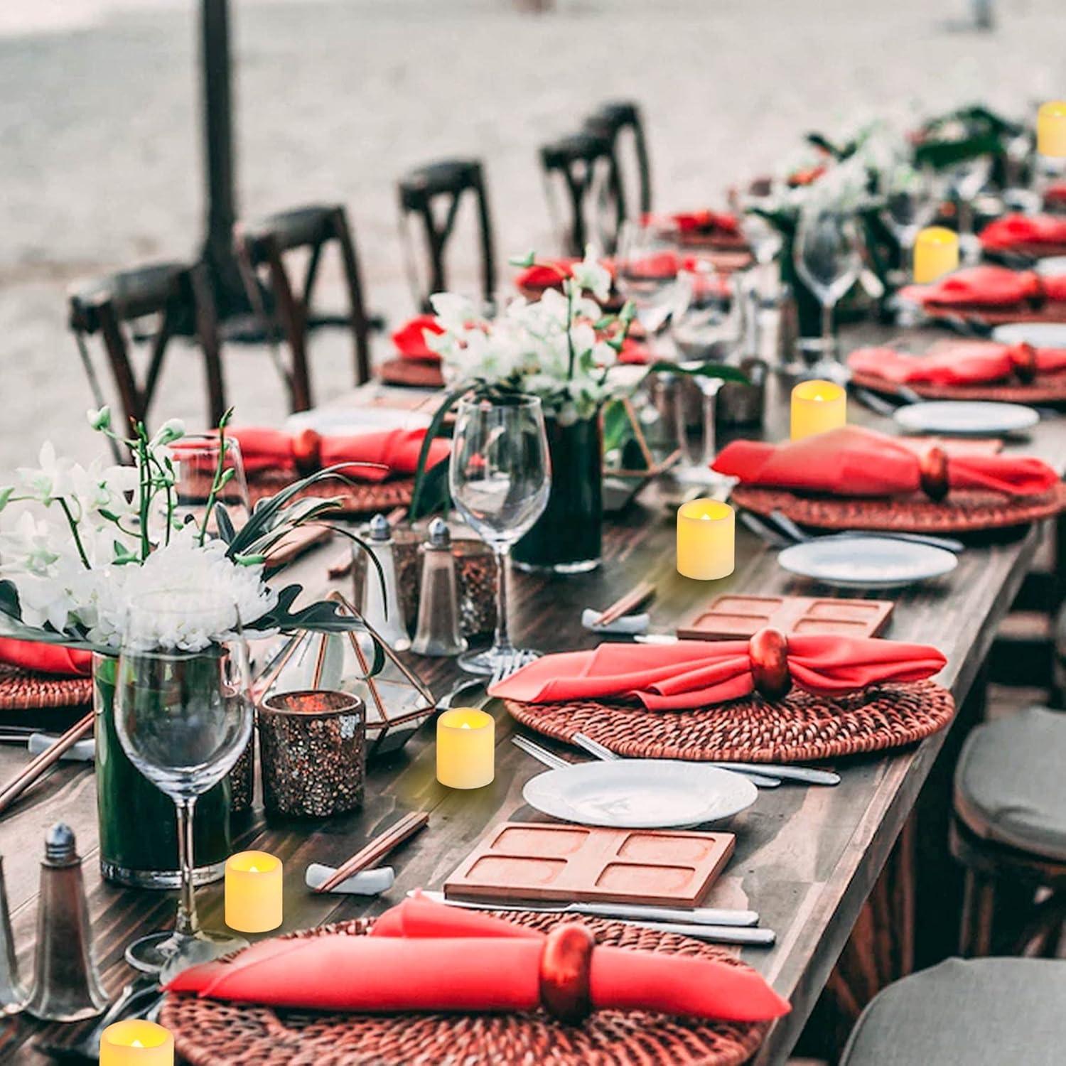 Paquete de 24 velas LED sin llama Yakpo 3.8cm x 4.6cm 200h