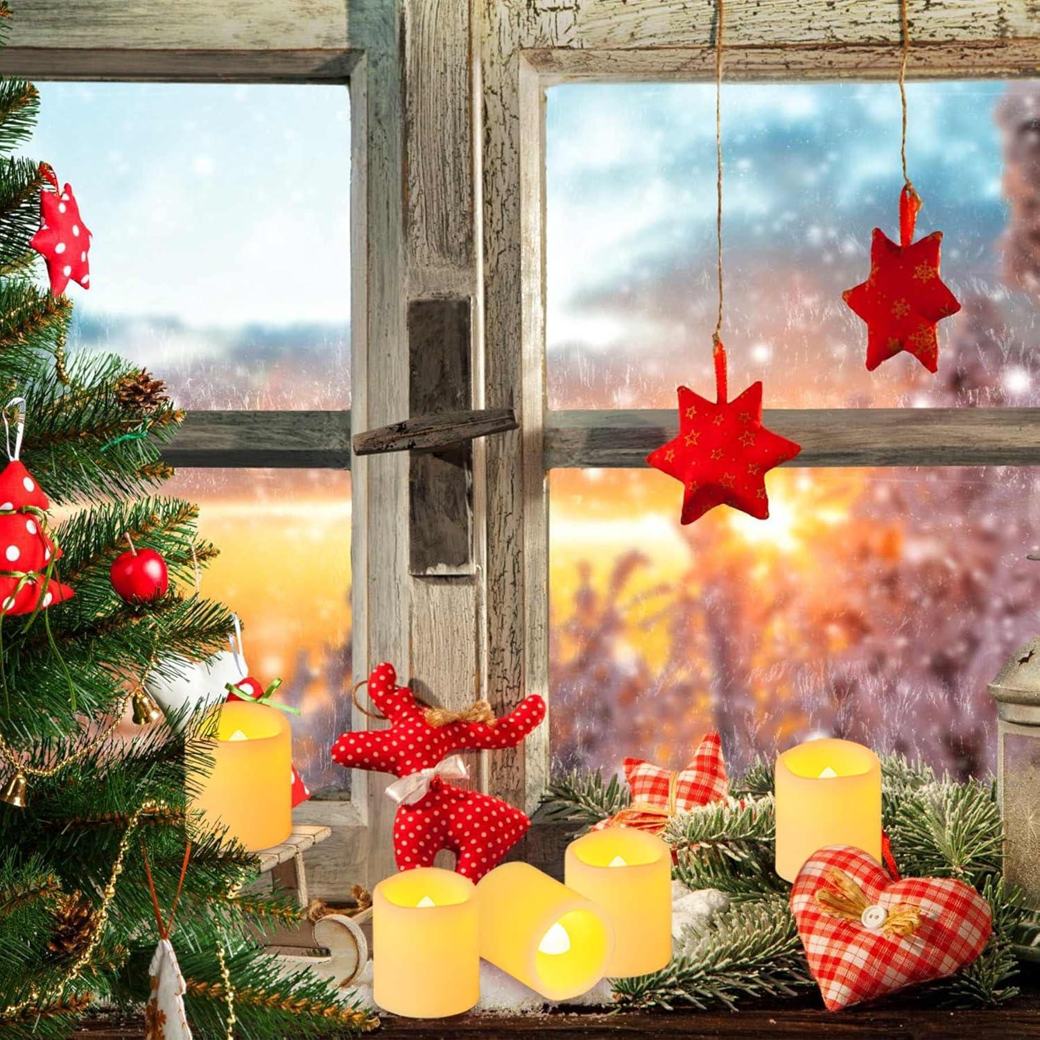 Paquete de 24 velas LED sin llama Yakpo 3.8cm x 4.6cm 200h