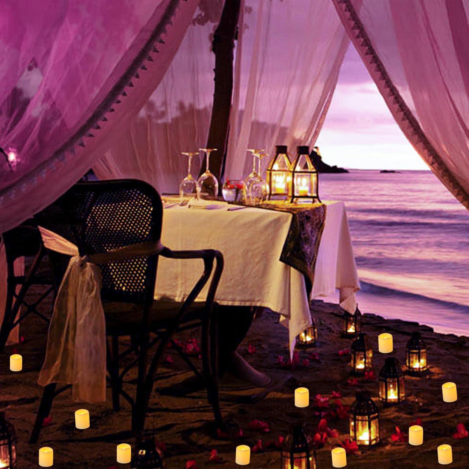 Paquete de 24 velas LED sin llama Yakpo 3.8cm x 4.6cm 200h