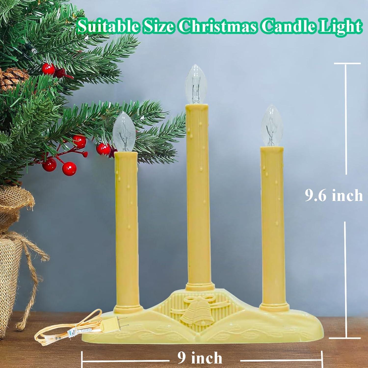 Candelabro Eléctrico Vintage Jasneniebo 3 Luces Marfil 22.86 cm