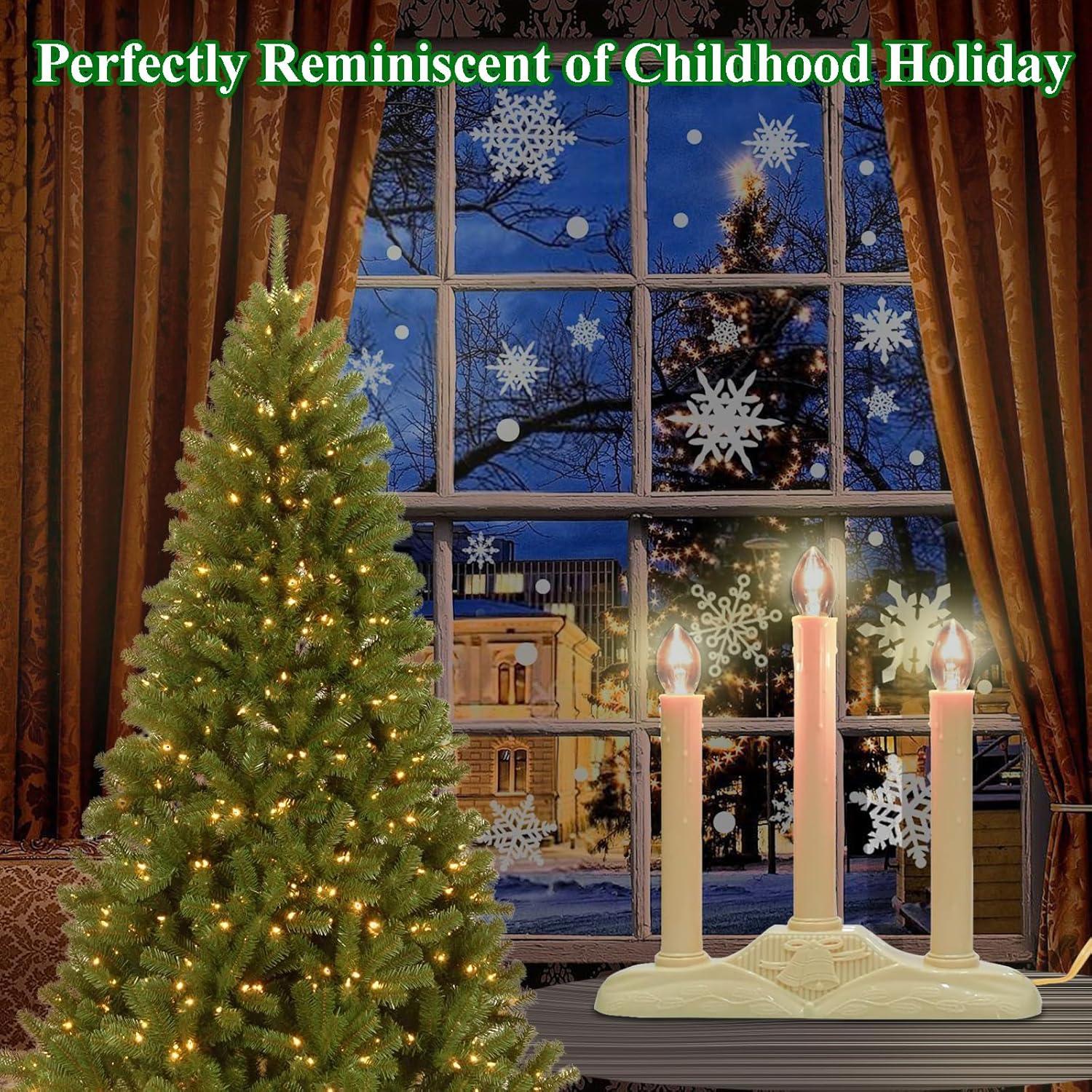 Candelabro Eléctrico Vintage Jasneniebo 3 Luces Marfil 22.86 cm