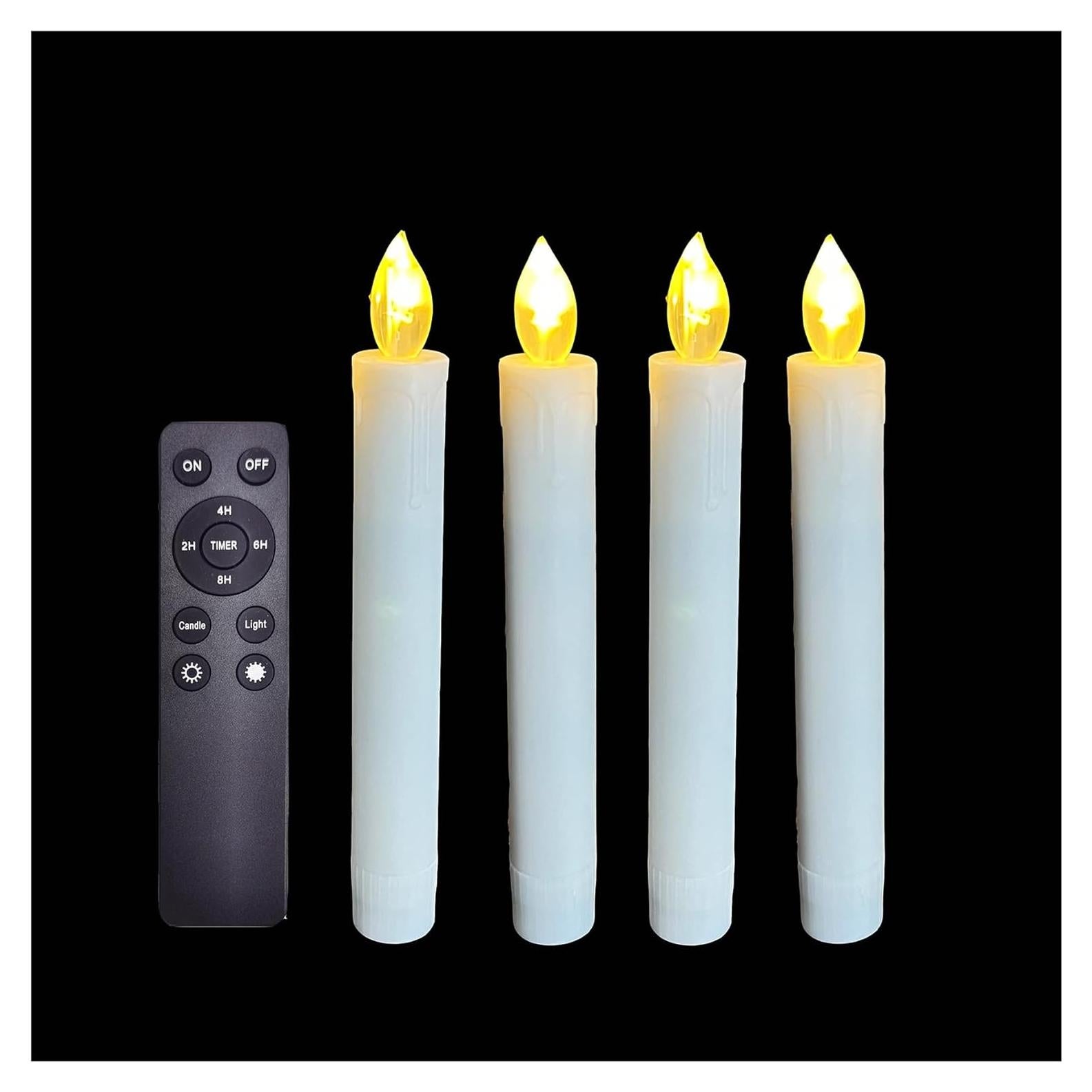 Velas LED de Candelabro Sin Llama Jingtech 18 cm con Control Remoto