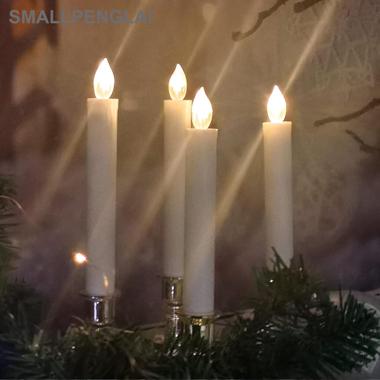 Velas LED de Candelabro Sin Llama Jingtech 18 cm con Control Remoto