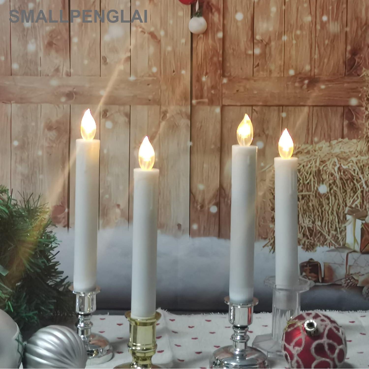 Velas LED de Candelabro Sin Llama Jingtech 18 cm con Control Remoto