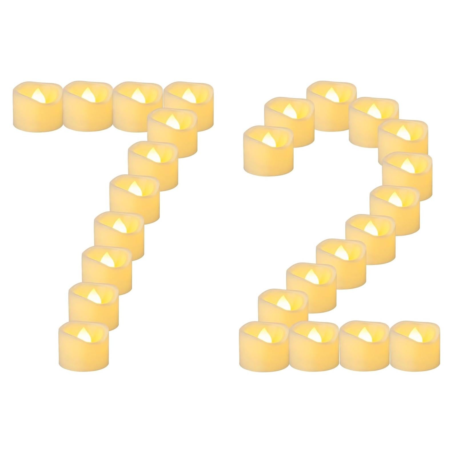 Paquete de 72 Velas LED Sin Llama Yakpo 3.8cm para Decoración