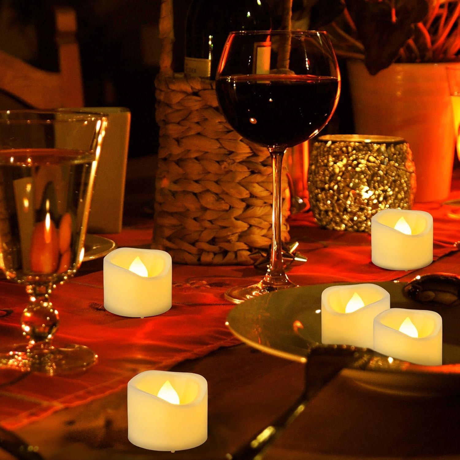 Paquete de 72 Velas LED Sin Llama Yakpo 3.8cm para Decoración