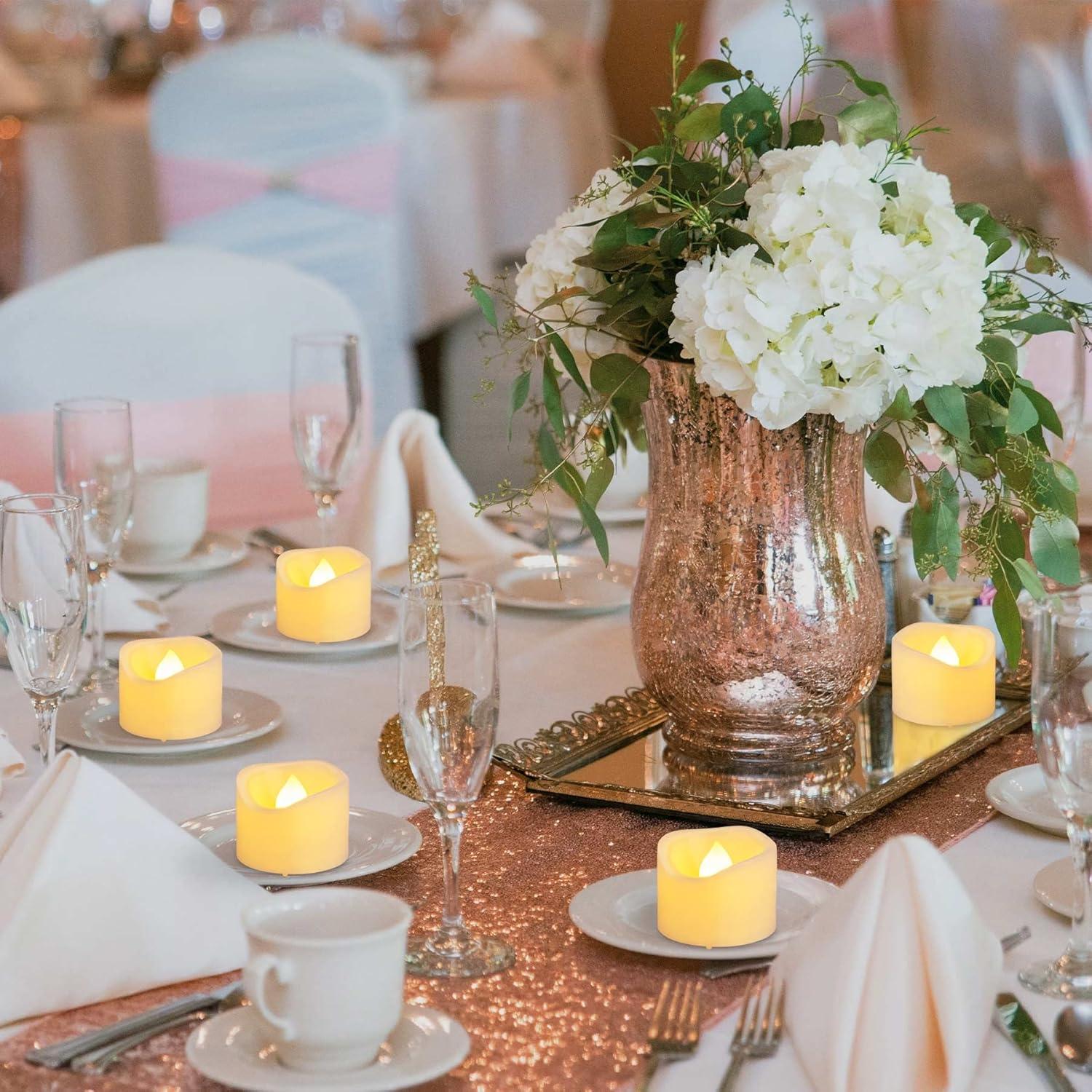 Paquete de 72 Velas LED Sin Llama Yakpo 3.8cm para Decoración