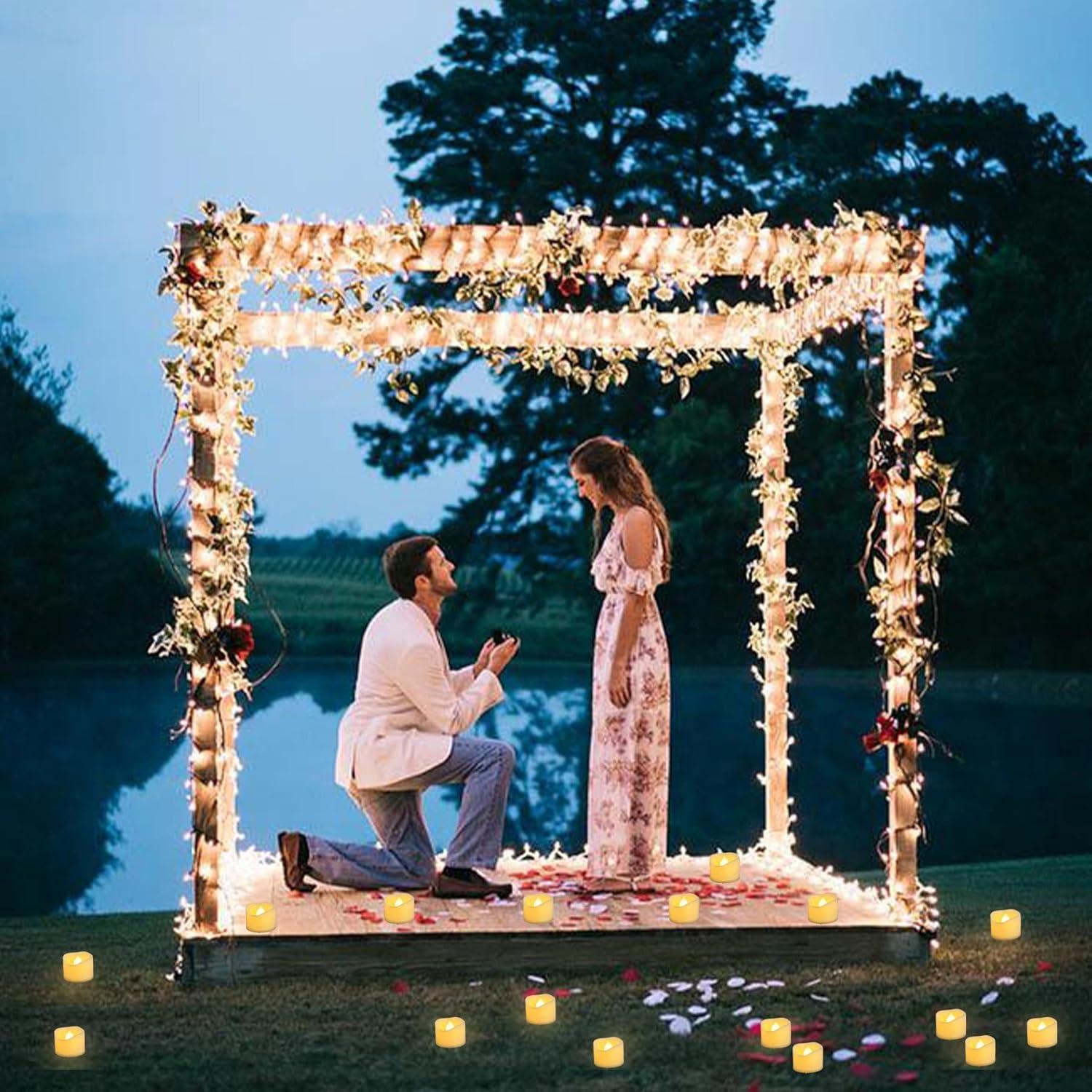 Paquete de 72 Velas LED Sin Llama Yakpo 3.8cm para Decoración