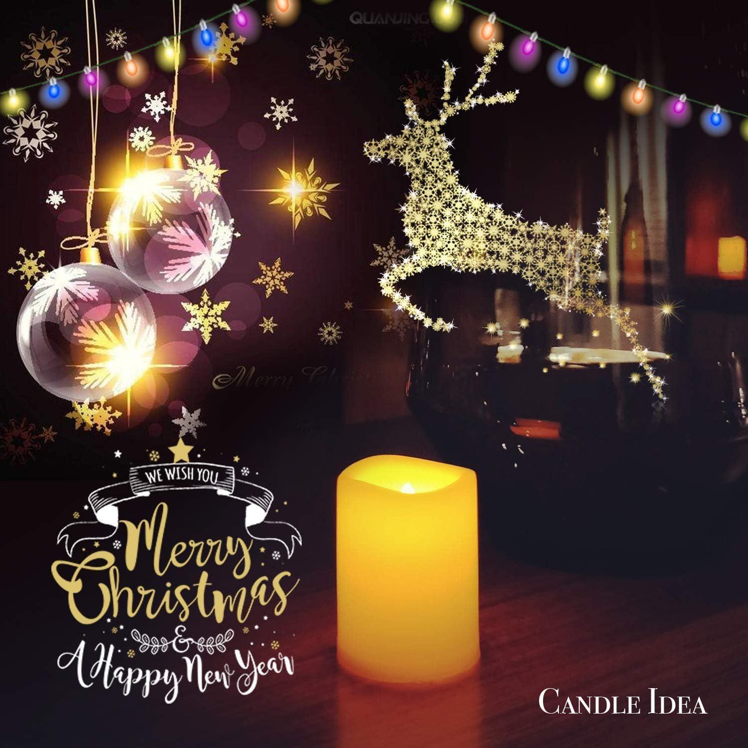 CANDLE IDEA 36 Velas LED sin llama 3.81 cm para decoración