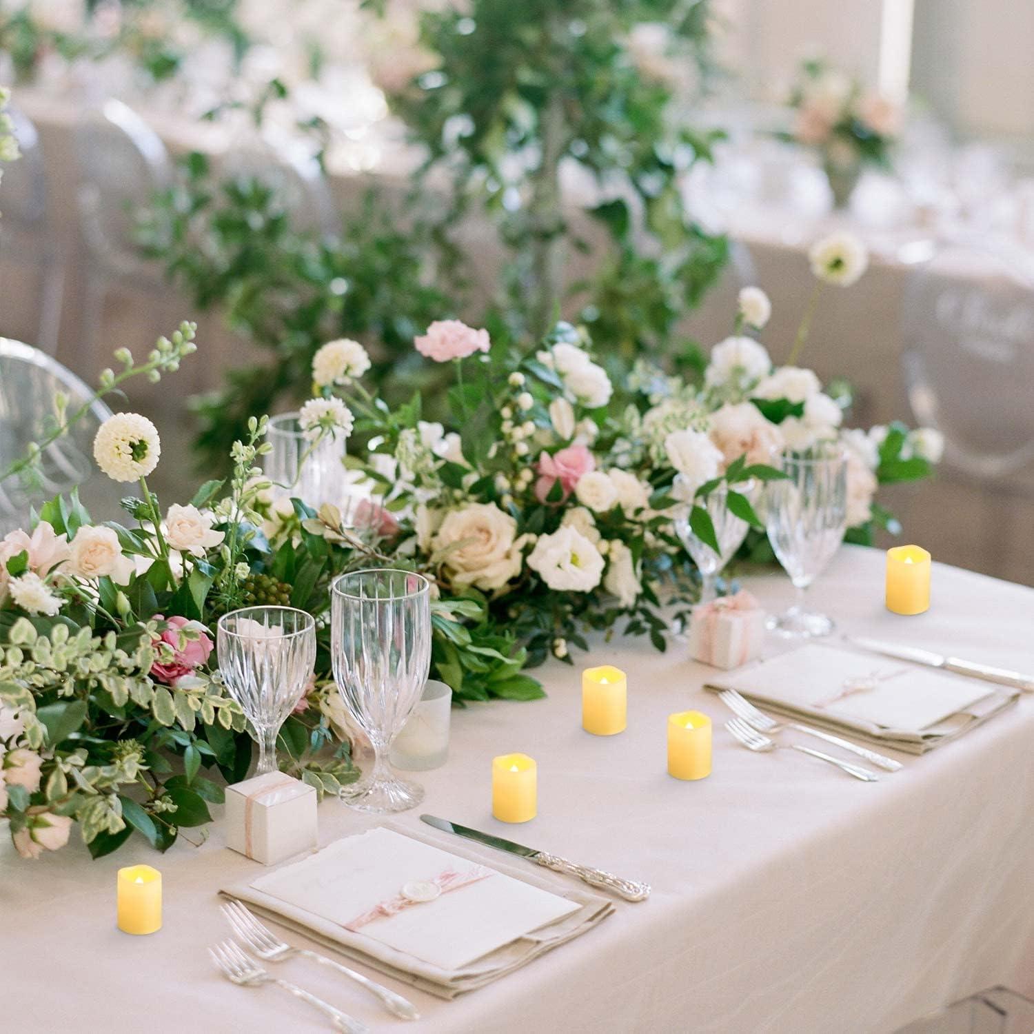 CANDLE IDEA 36 Velas LED sin llama 3.81 cm para decoración