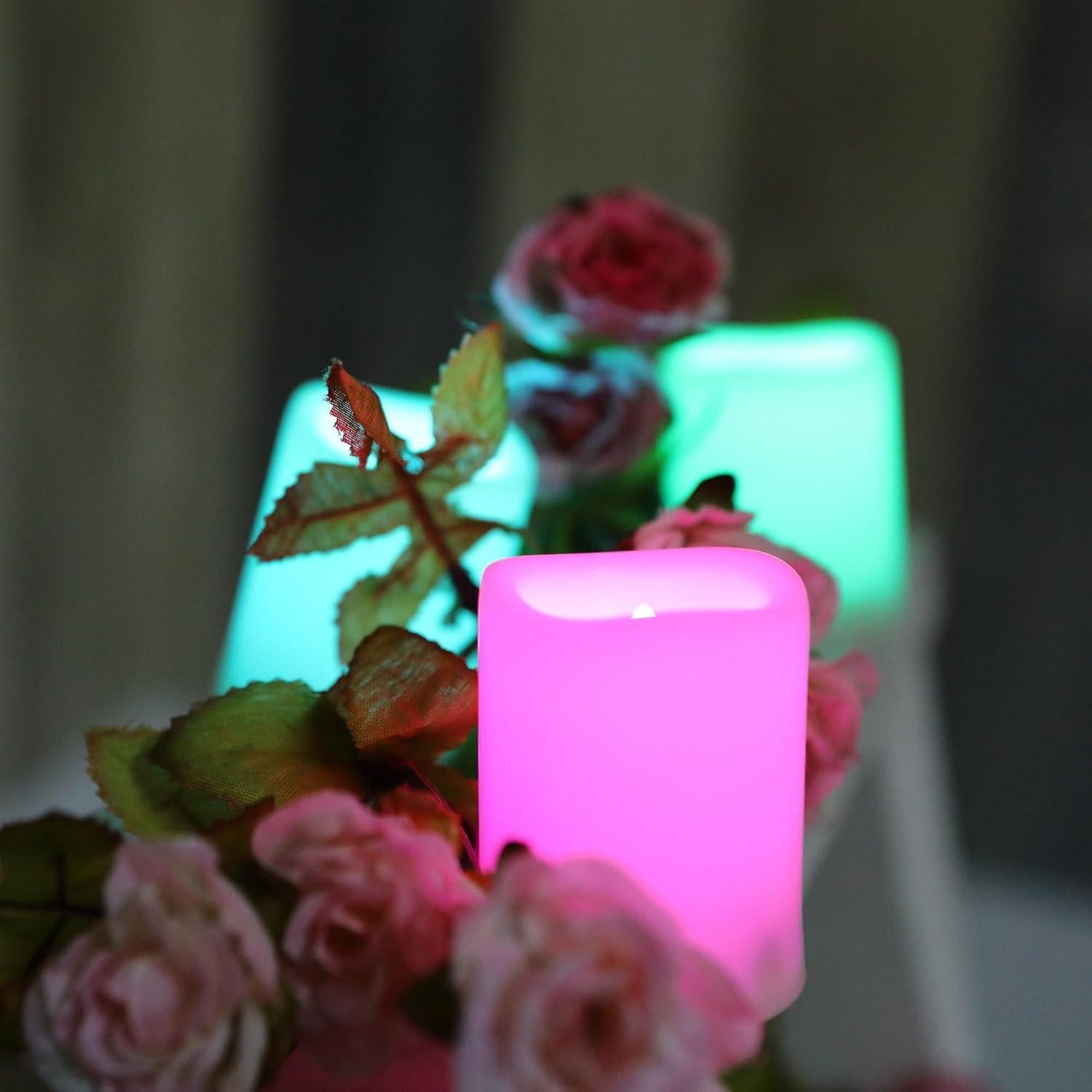 Paquete de 6 Velas LED Votivas Sin Llama Jingtech RGB