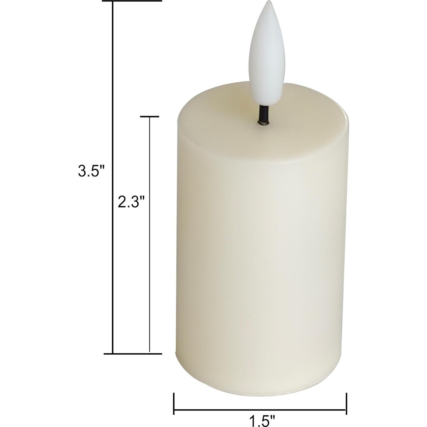 Velas LED Sin Llama Jingtech 6 Piezas con Temporizador 3D