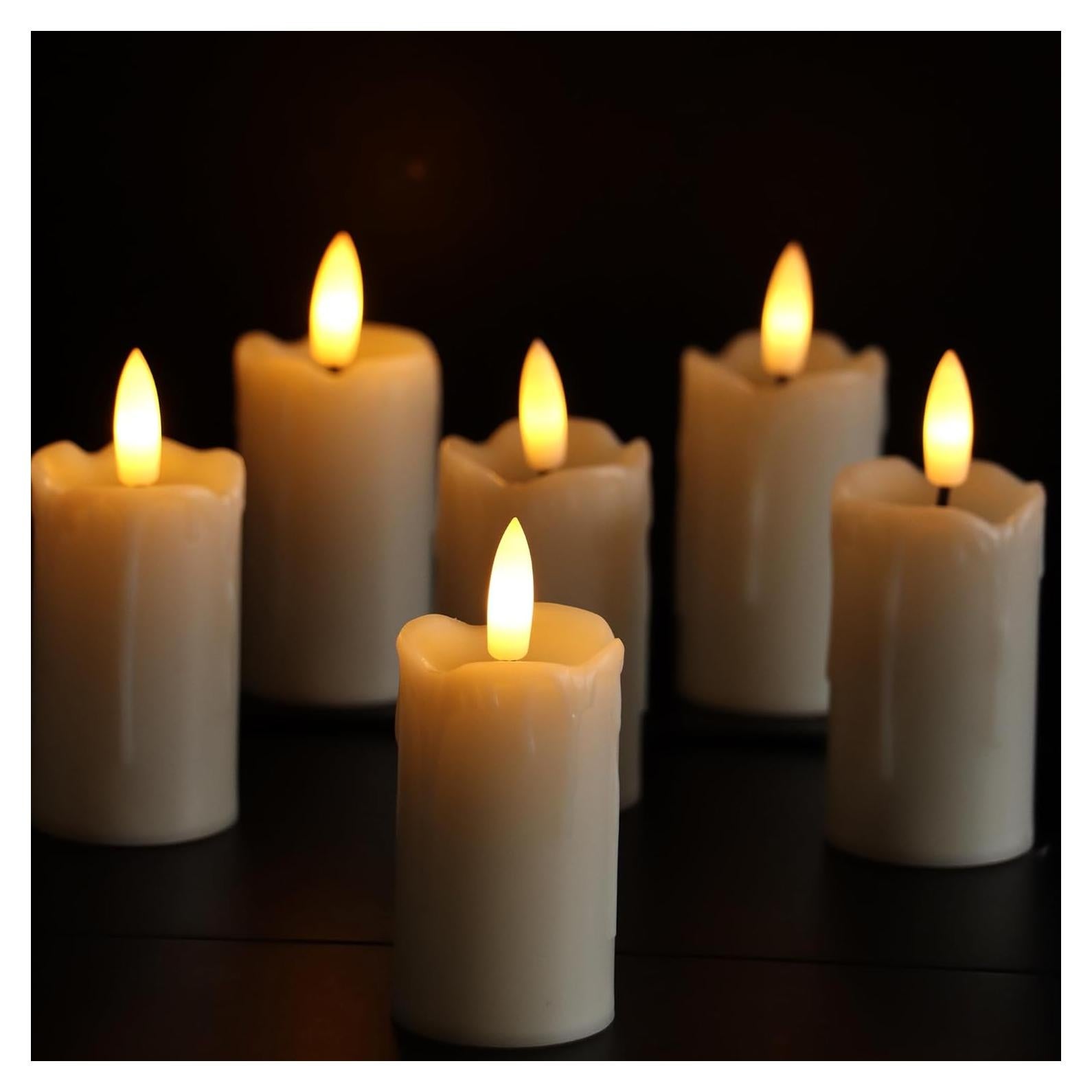 Paquete de 6 Velas LED Sin Llama Jingtech 3.5" Altura