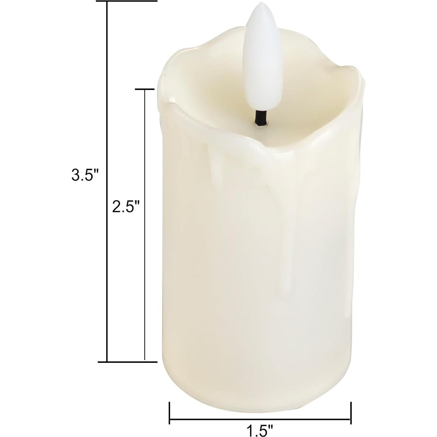 Paquete de 6 Velas LED Sin Llama Jingtech 3.5" Altura