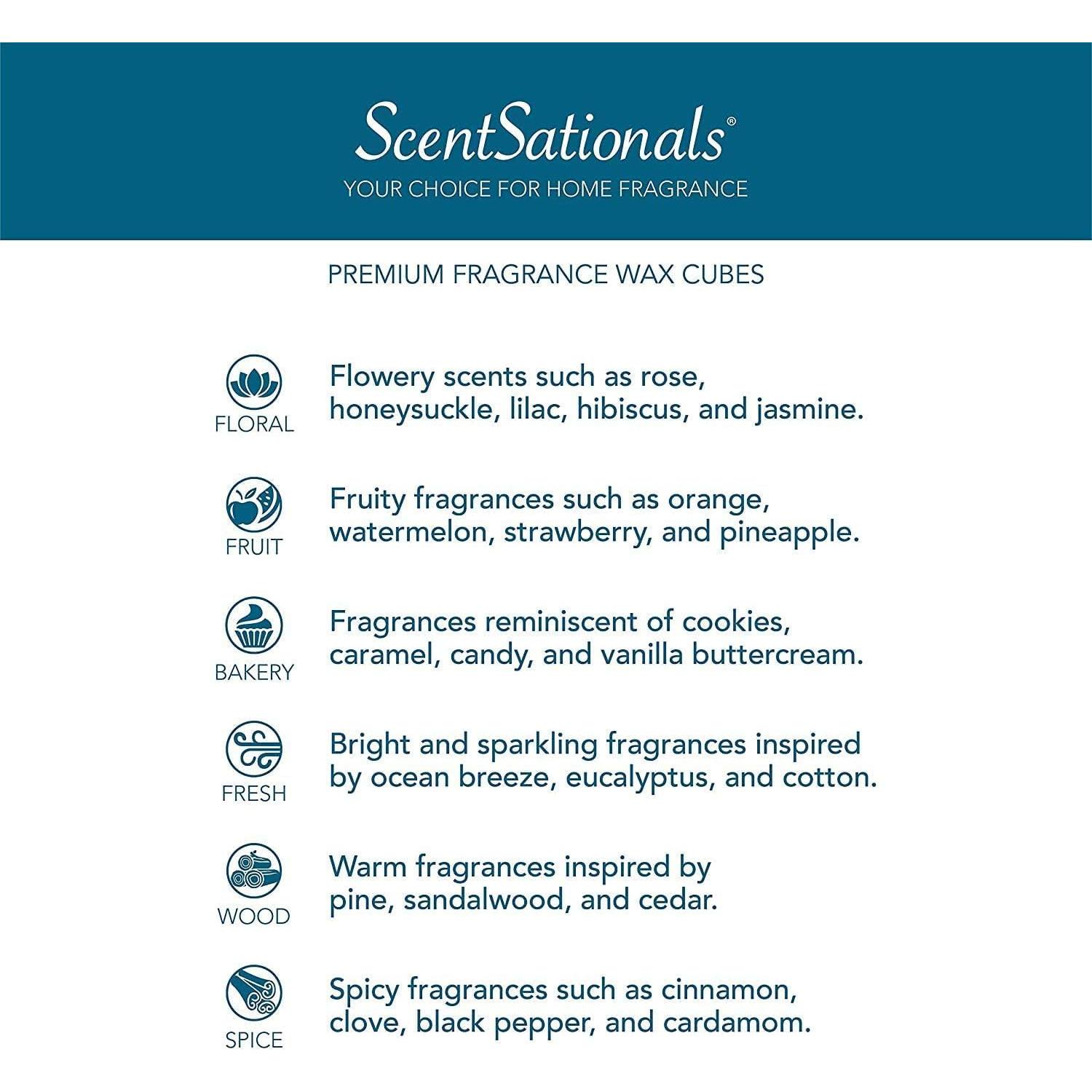 Cera Aromática ScentSationals Noche de Novia 284g - 24 Cubos