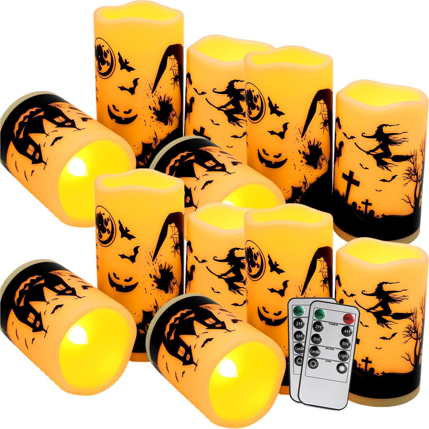 Paquete de 12 Velas Electrónicas LED Halloween CAKETYCG