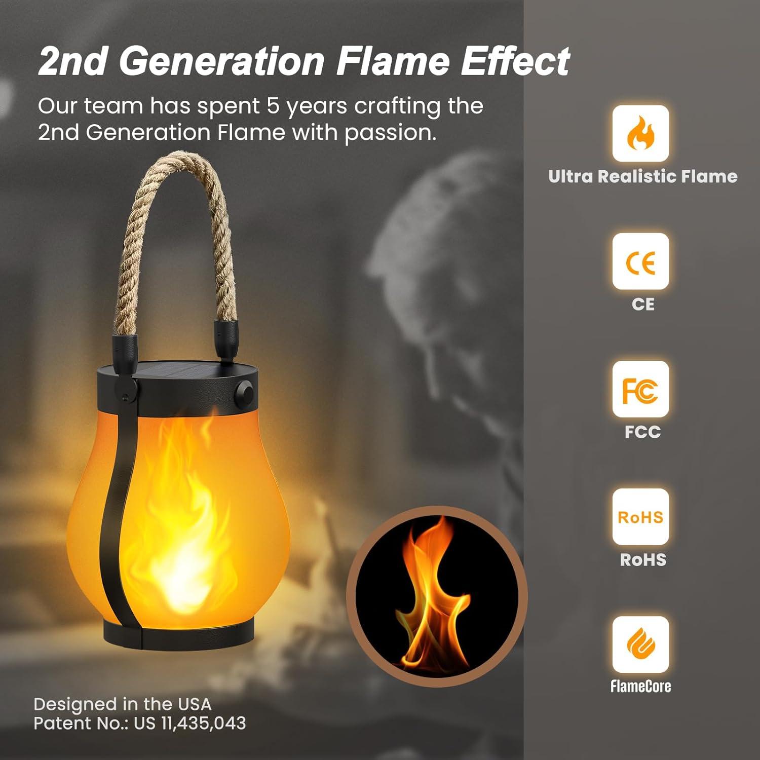 Linterna Solar Hompavo HPSL-USAS1 2 en 1 Impermeable 12cm