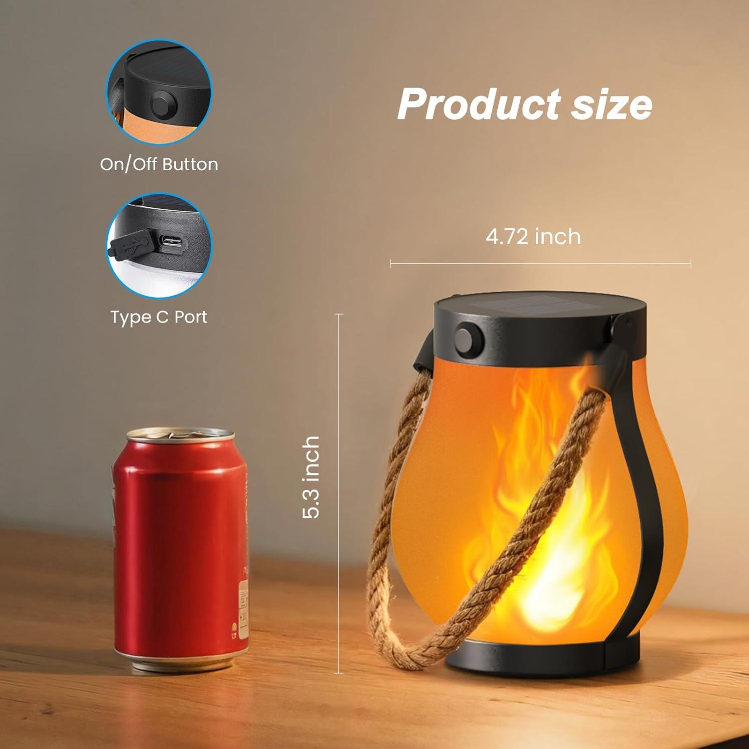 Linterna Solar Hompavo HPSL-USAS1 2 en 1 Impermeable 12cm