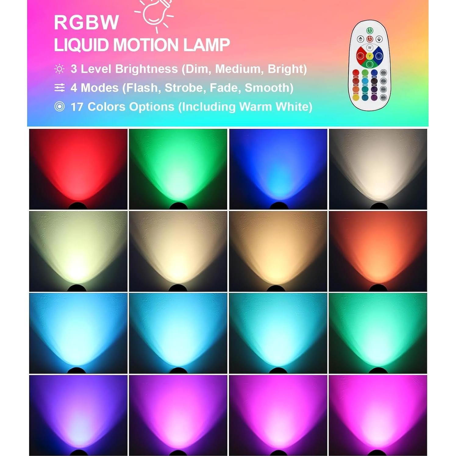 Lámpara de Movimiento Líquido AONESY 34.29 cm 17 Colores LED