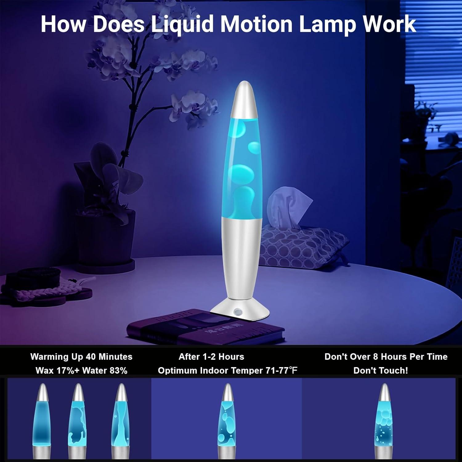 Lámpara de Movimiento Líquido AONESY 34.29 cm 17 Colores LED