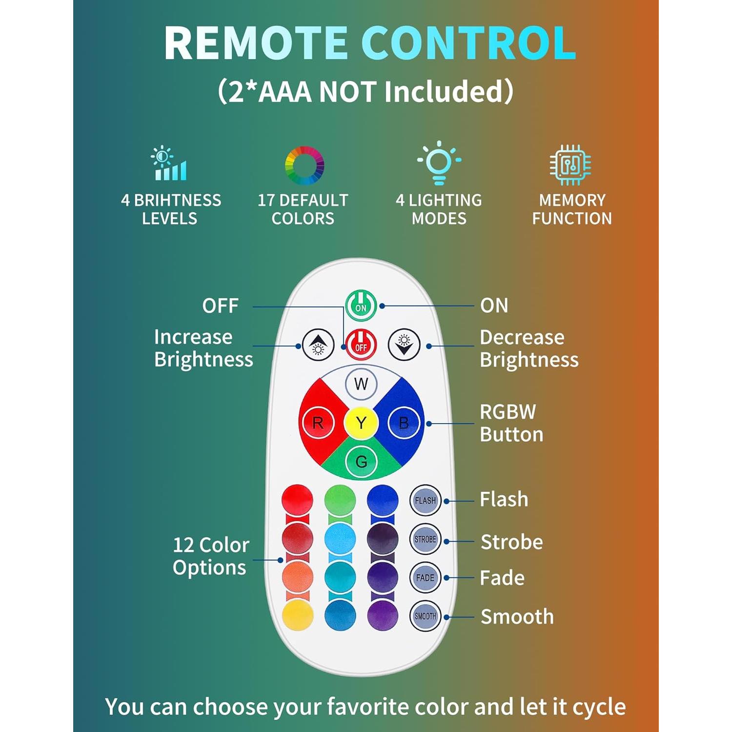 Lámpara de Movimiento Líquido Elomavapa 33 cm LED Control Remoto