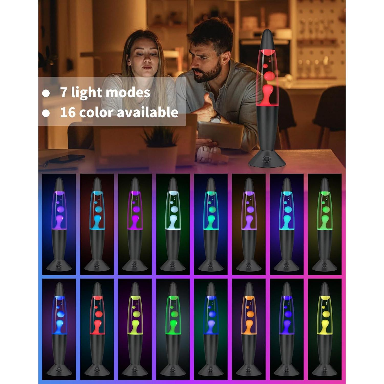 Lámpara de Movimiento Líquido Elomavapa 33 cm LED Control Remoto