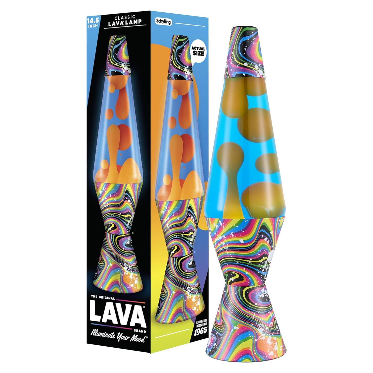 Lámpara de Movimiento Líquido LAVA 14.5" Azul y Naranja