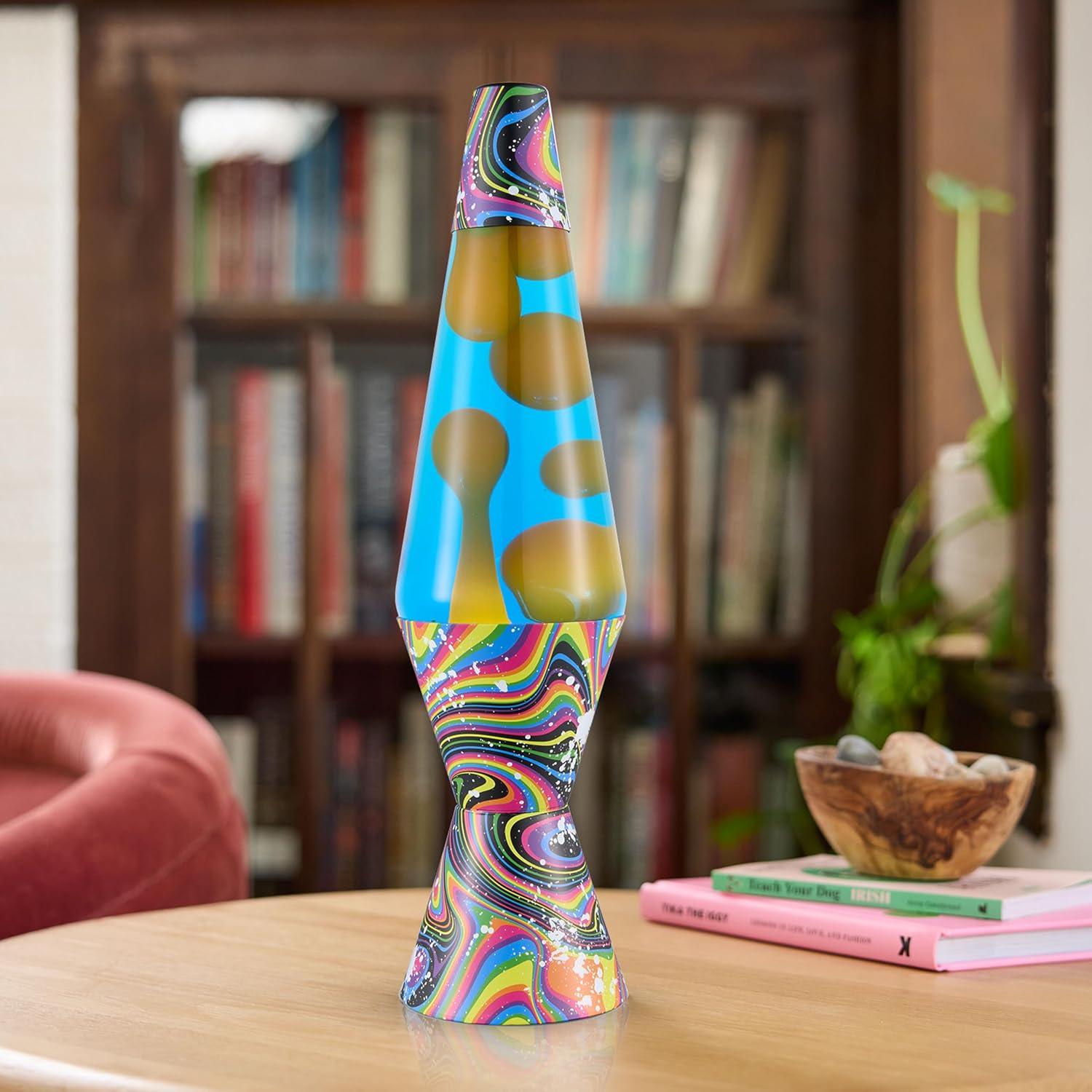 Lámpara de Movimiento Líquido LAVA 14.5" Azul y Naranja