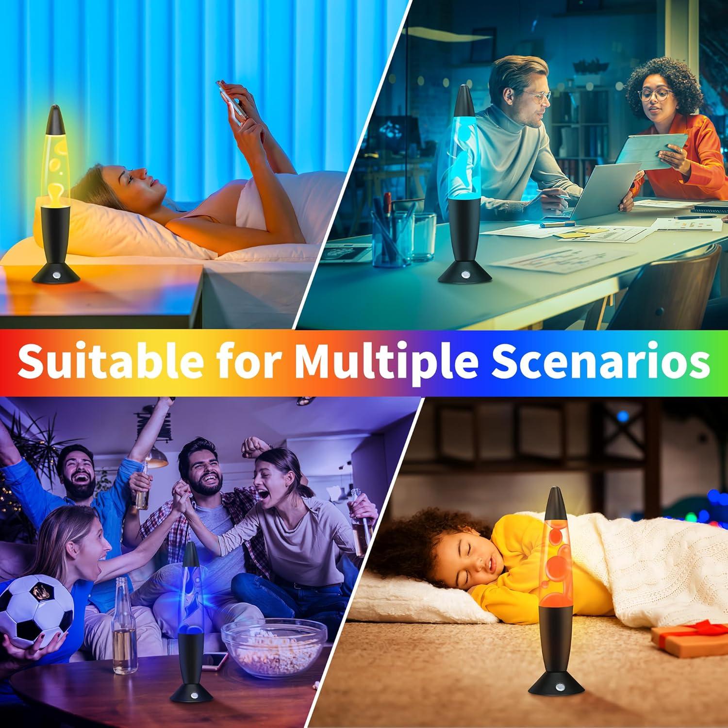 Lámpara de Movimiento Líquido LED KIKILIVE 13.5" 17 Colores