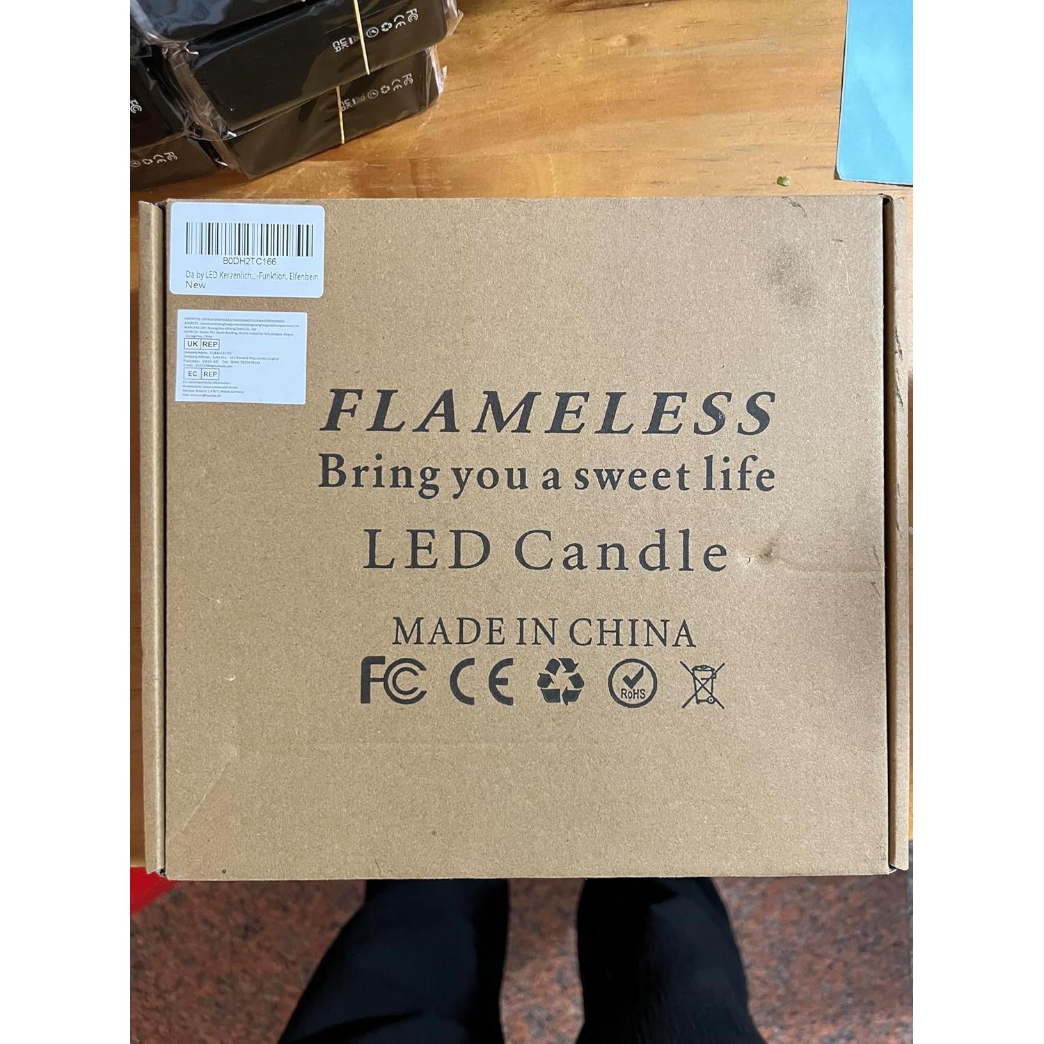 Juego de 5 Velas LED Da por con Control Remoto y Temporizador