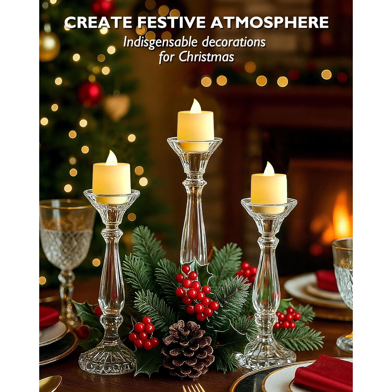 Velas LED Votivas Amagic 24 Paquete Marfil 3.81cm