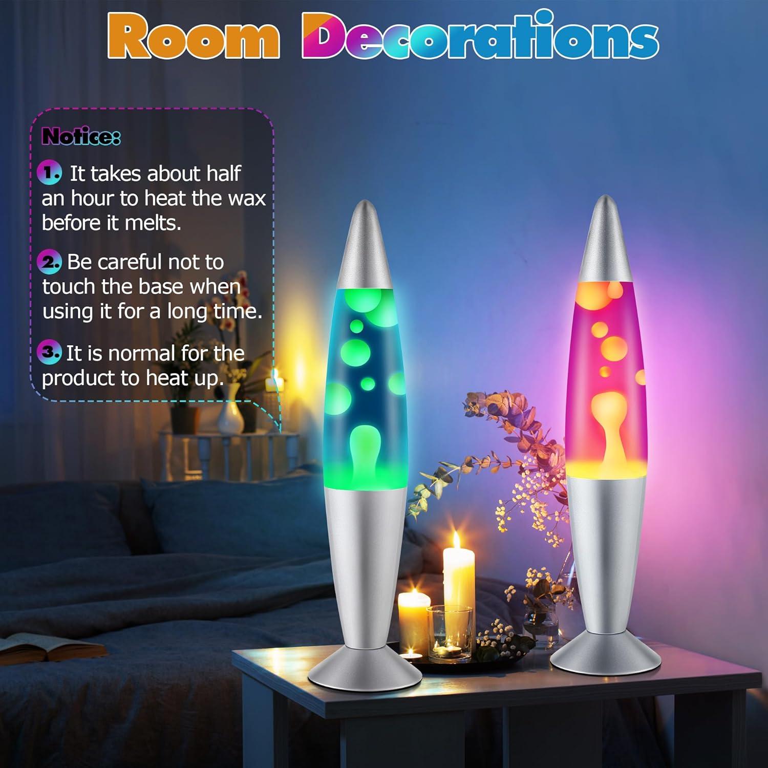 Juego de Lámparas de Magma Enhon 40.64 cm Verde y Naranja