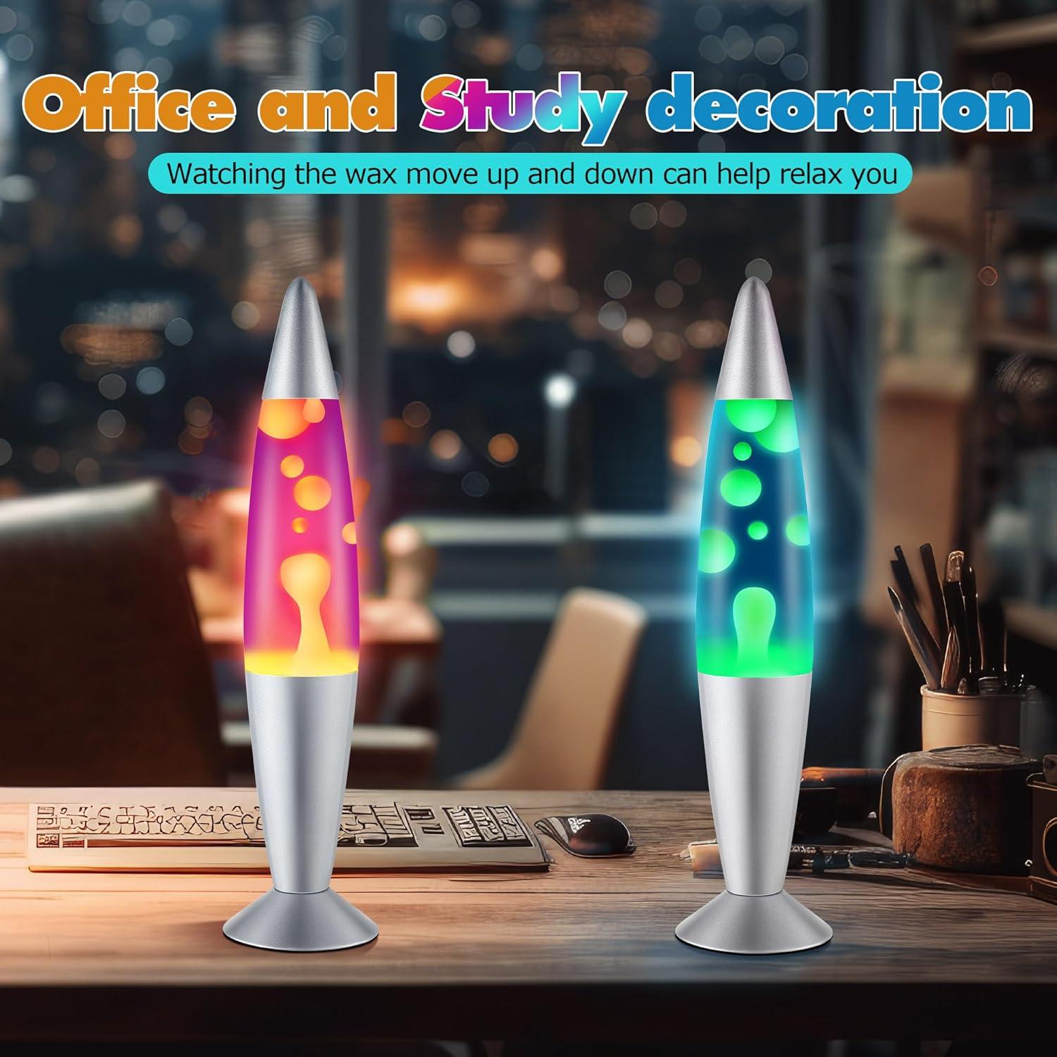 Juego de Lámparas de Magma Enhon 40.64 cm Verde y Naranja