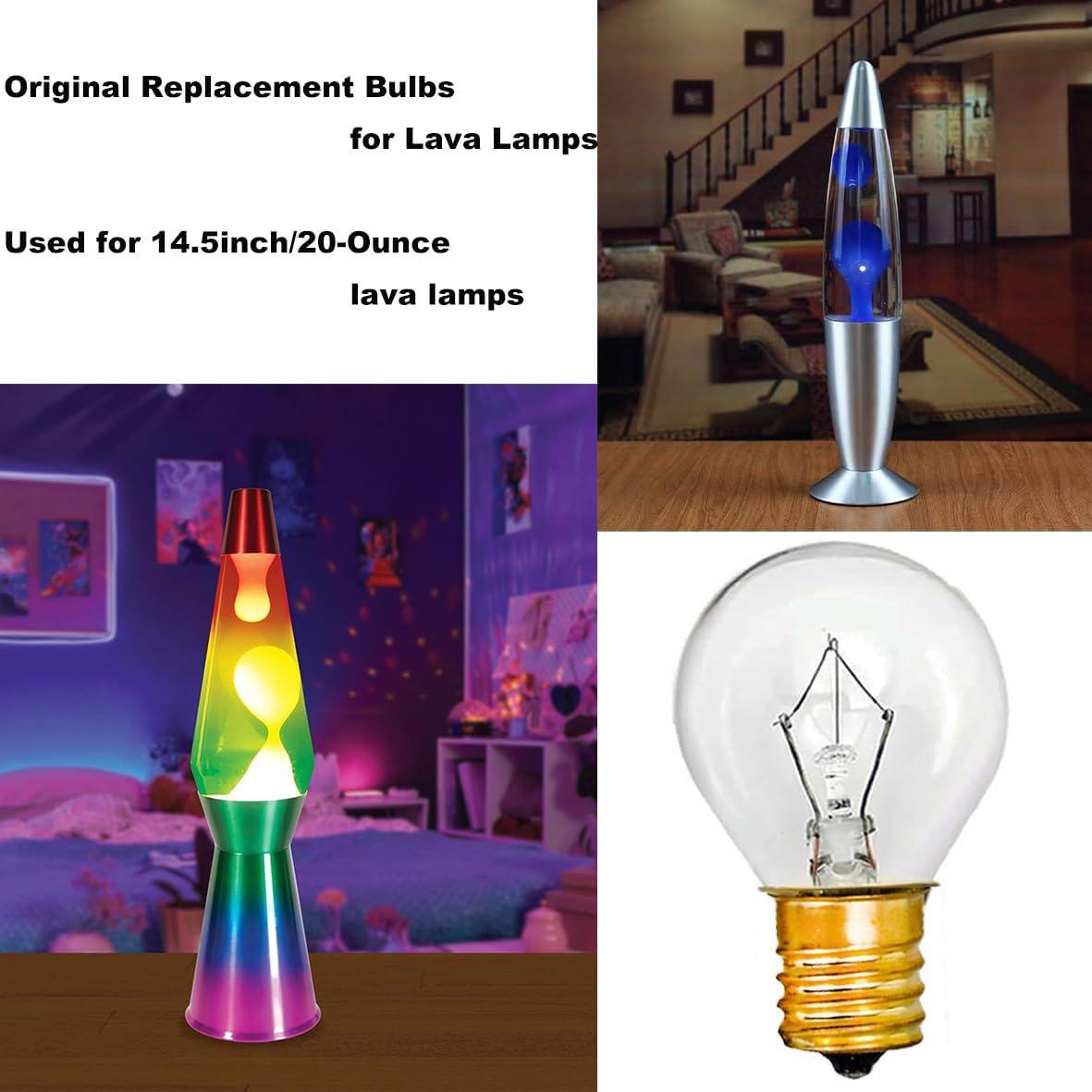 Bombilla de Lava E17 30W RKOZCSTA 6 Paquetes Brillo Cálido