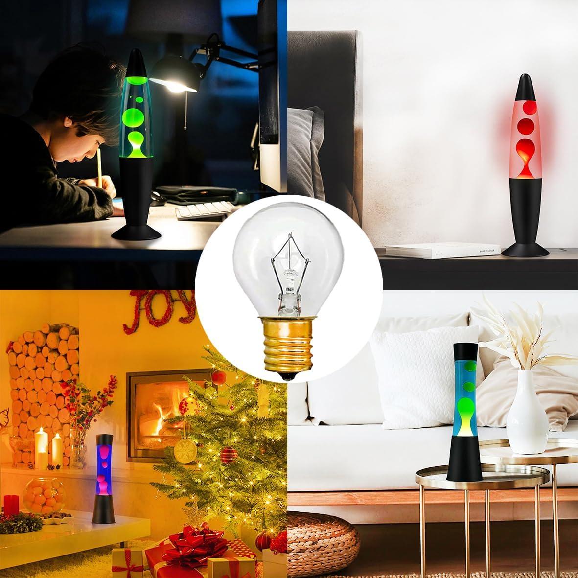 Bombilla de Lava E17 30W RKOZCSTA 6 Paquetes Brillo Cálido