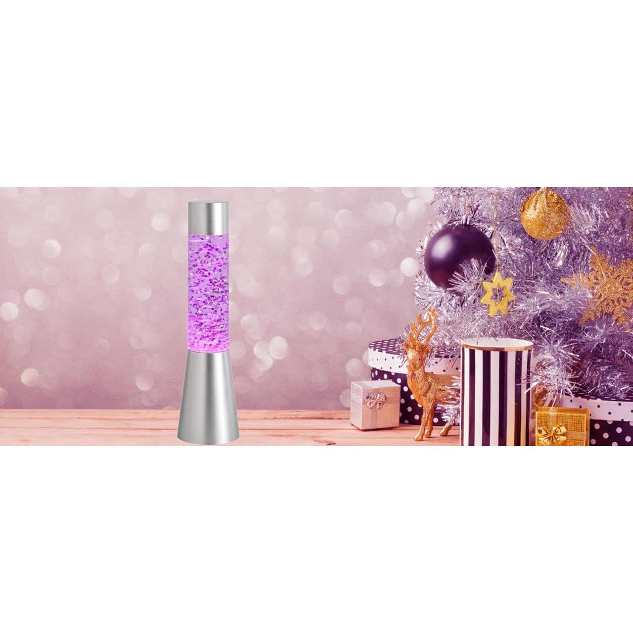 Lámpara de Brillo LED RGB Lightahead 34cm con Base Plateada