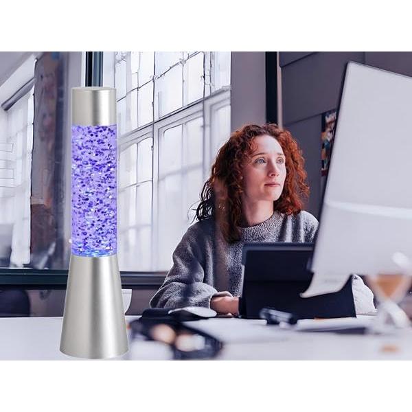 Lámpara de Brillo LED RGB Lightahead 34cm con Base Plateada