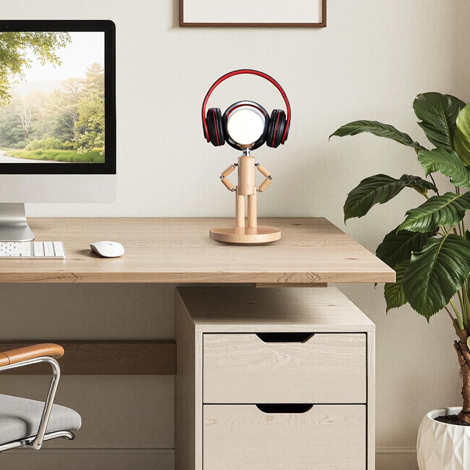 Lámpara de Luna Pause LED de Madera Recargable 30.99cm