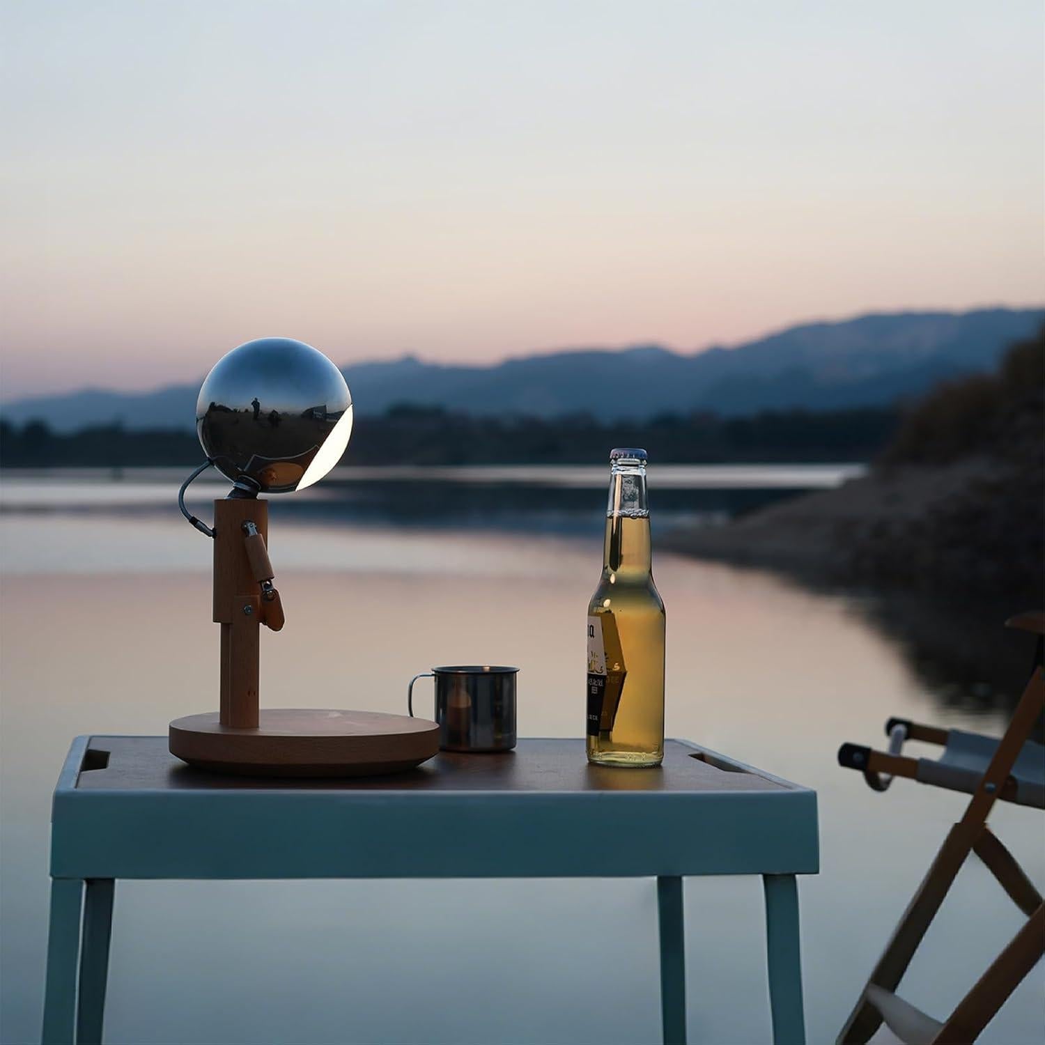 Lámpara de Luna Pause LED de Madera Recargable 30.99cm