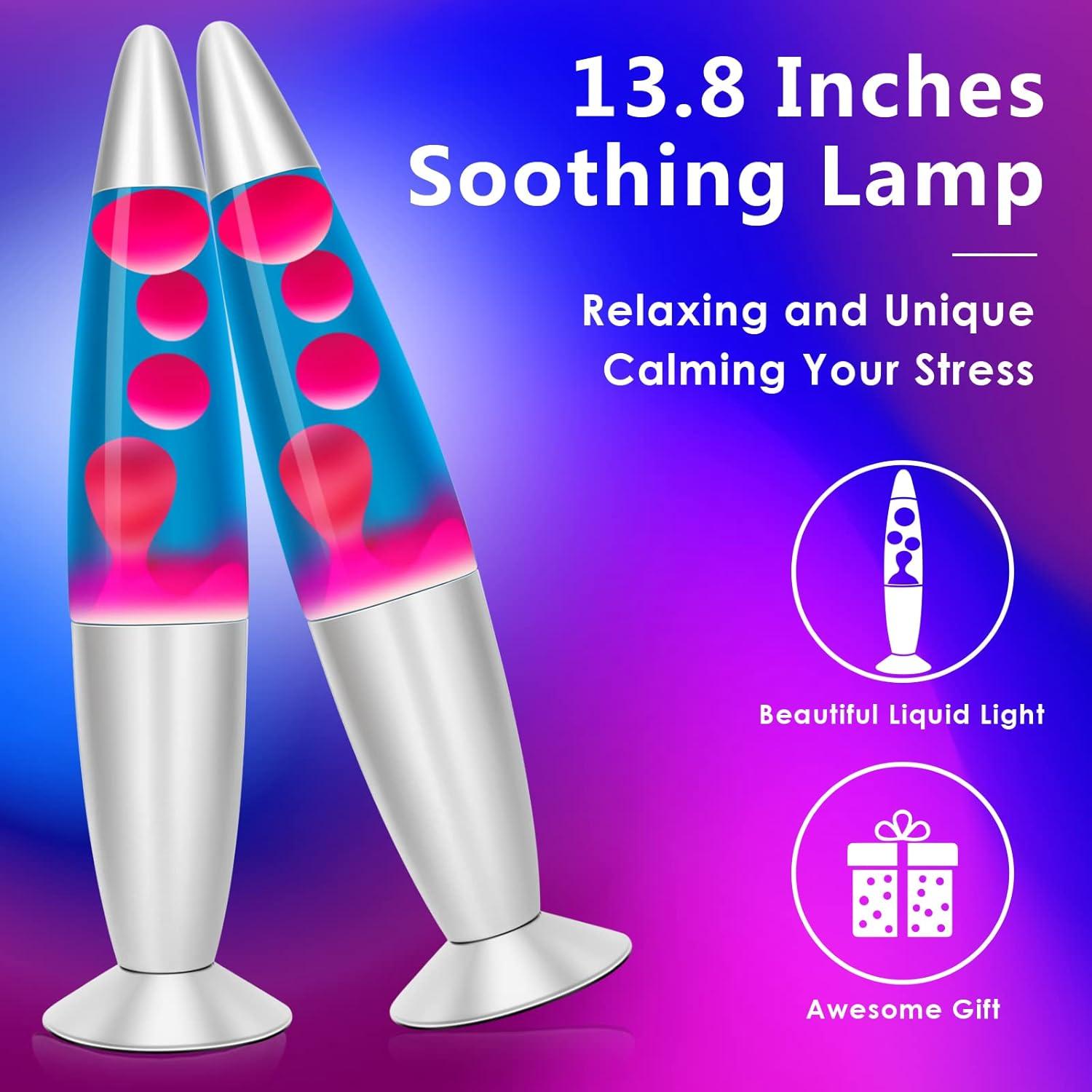 Lámpara de Mesa Lazzgan 35.6 cm Cera Líquido Rojo