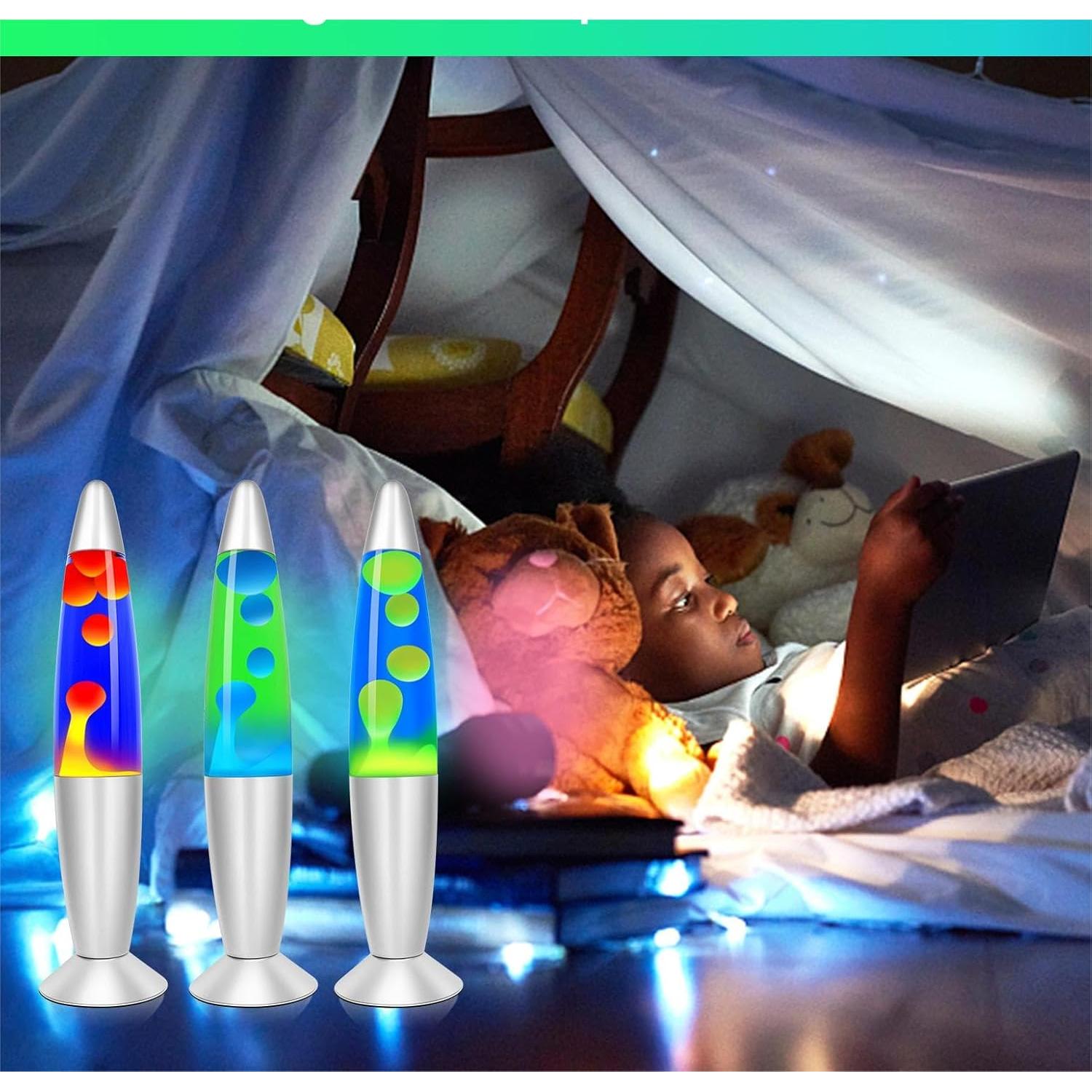 Lámpara de Mesa Lazzgan 35.6 cm Cera Líquido Rojo