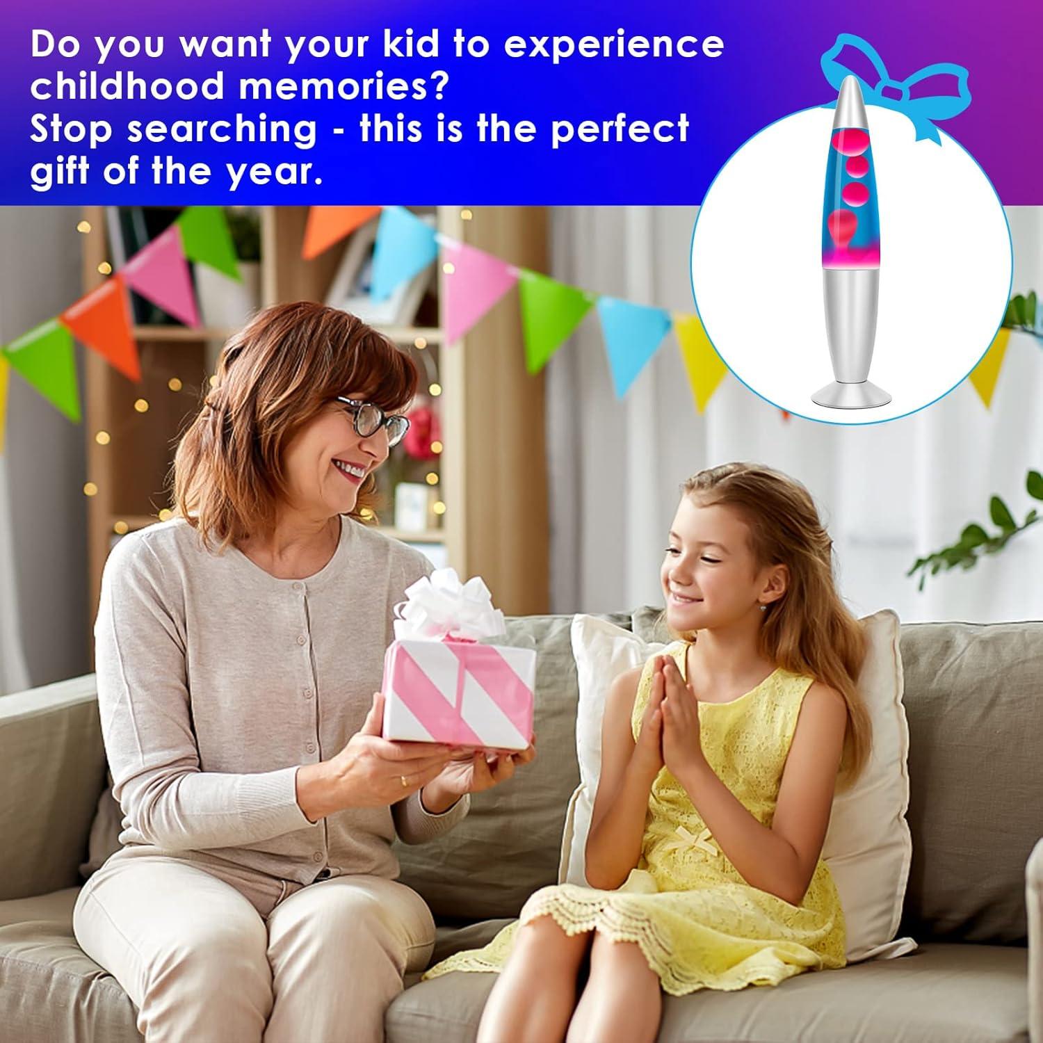 Lámpara de Mesa Lazzgan 35.6 cm Cera Líquido Rojo