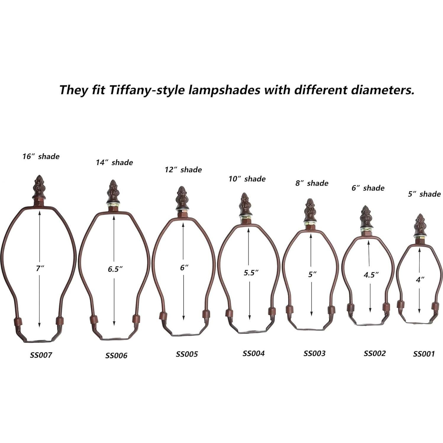 Soporte de Pantalla de Lámpara Bieye SS016 Bronce 17.78 cm