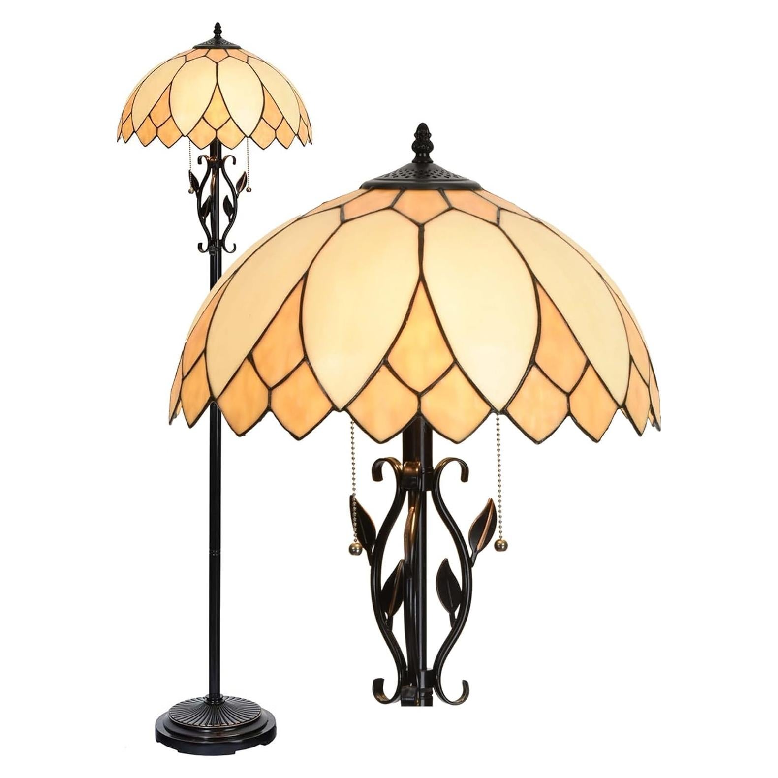 Lámpara de Pie Tiffany Bieye Flor de Loto 40.6 cm 155.9 cm