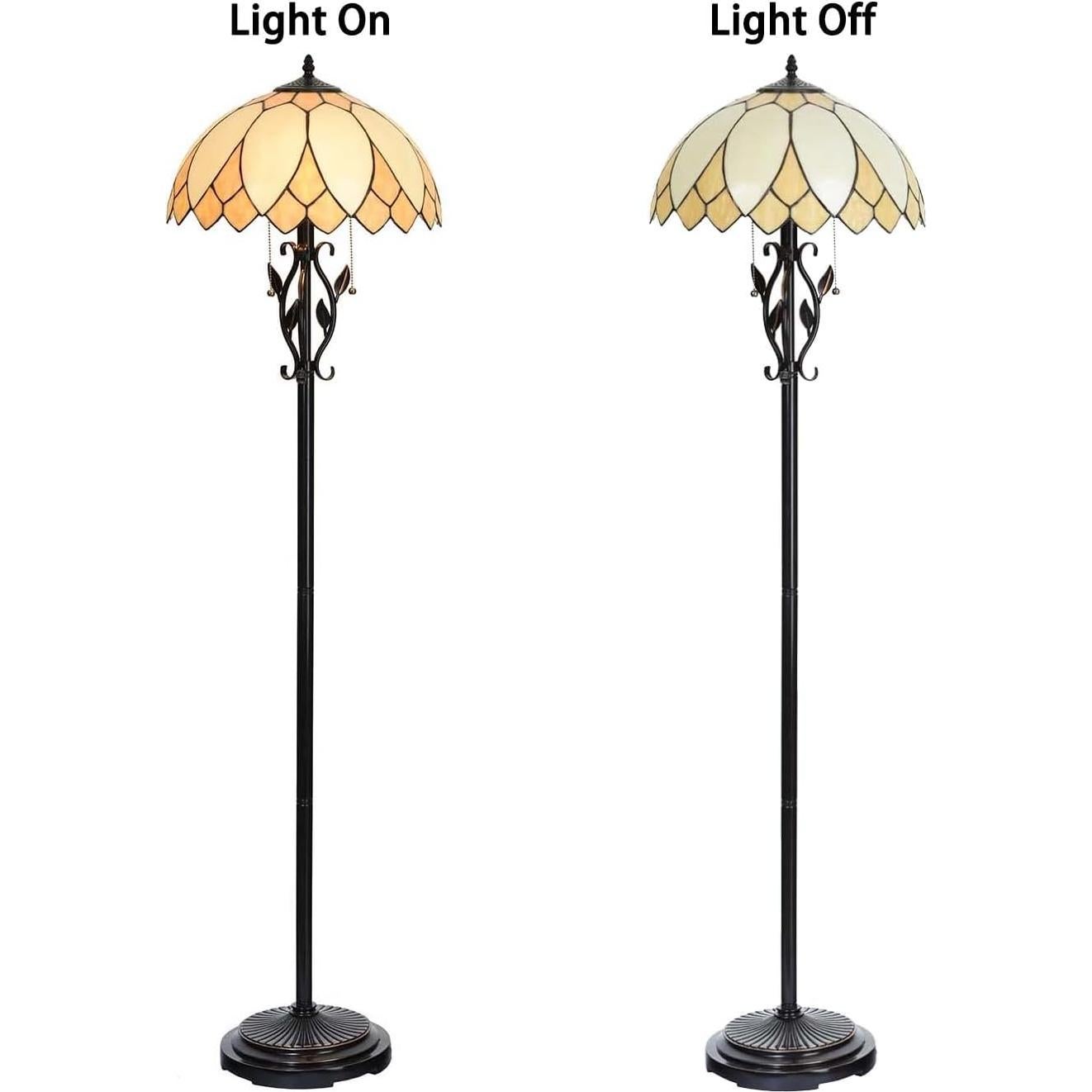 Lámpara de Pie Tiffany Bieye Flor de Loto 40.6 cm 155.9 cm