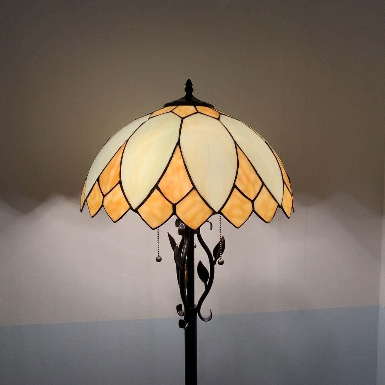 Lámpara de Pie Tiffany Bieye Flor de Loto 40.6 cm 155.9 cm