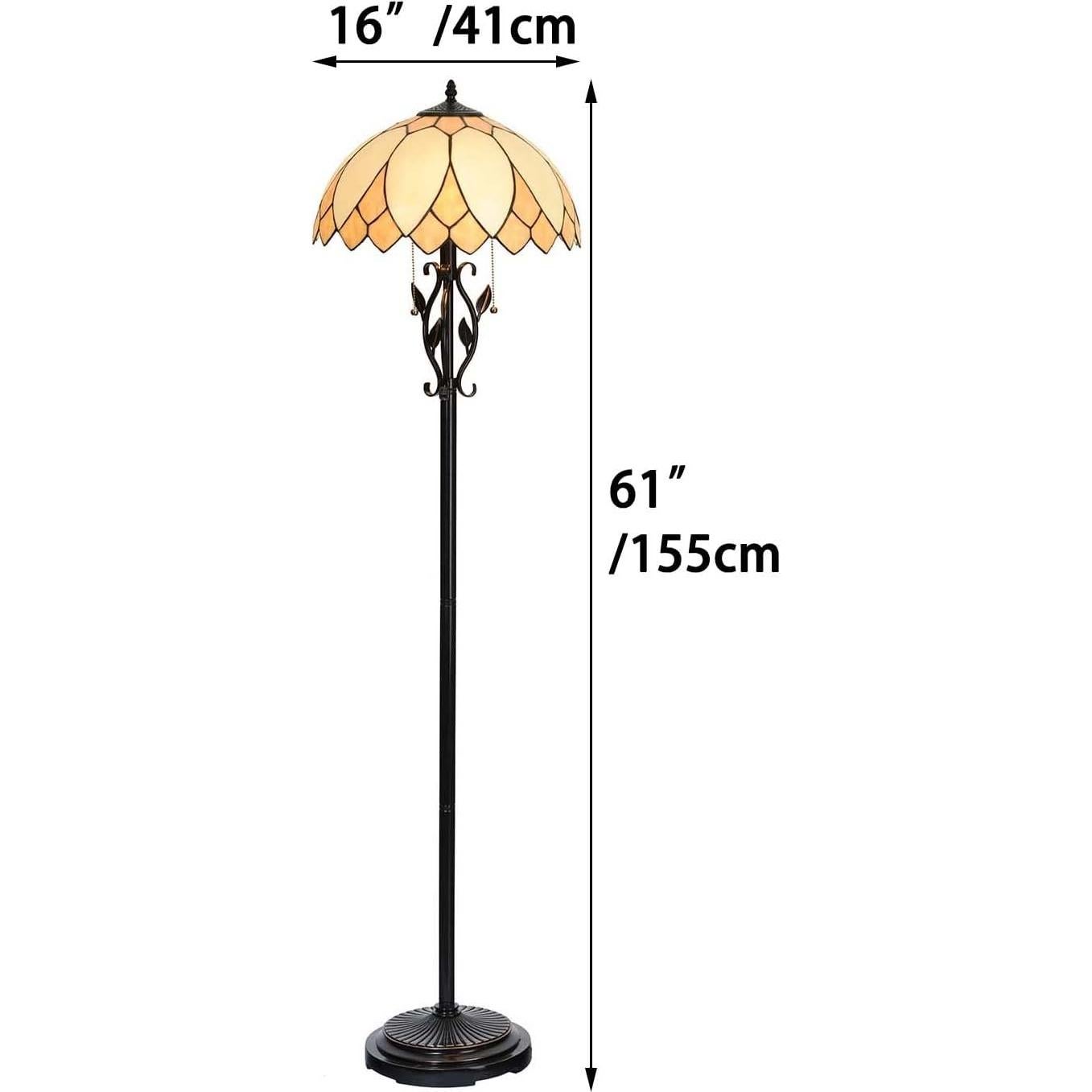 Lámpara de Pie Tiffany Bieye Flor de Loto 40.6 cm 155.9 cm
