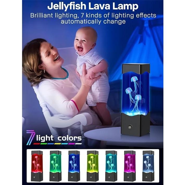 Lámpara de Medusa Gusweet LED 7 Colores Luz Nocturna